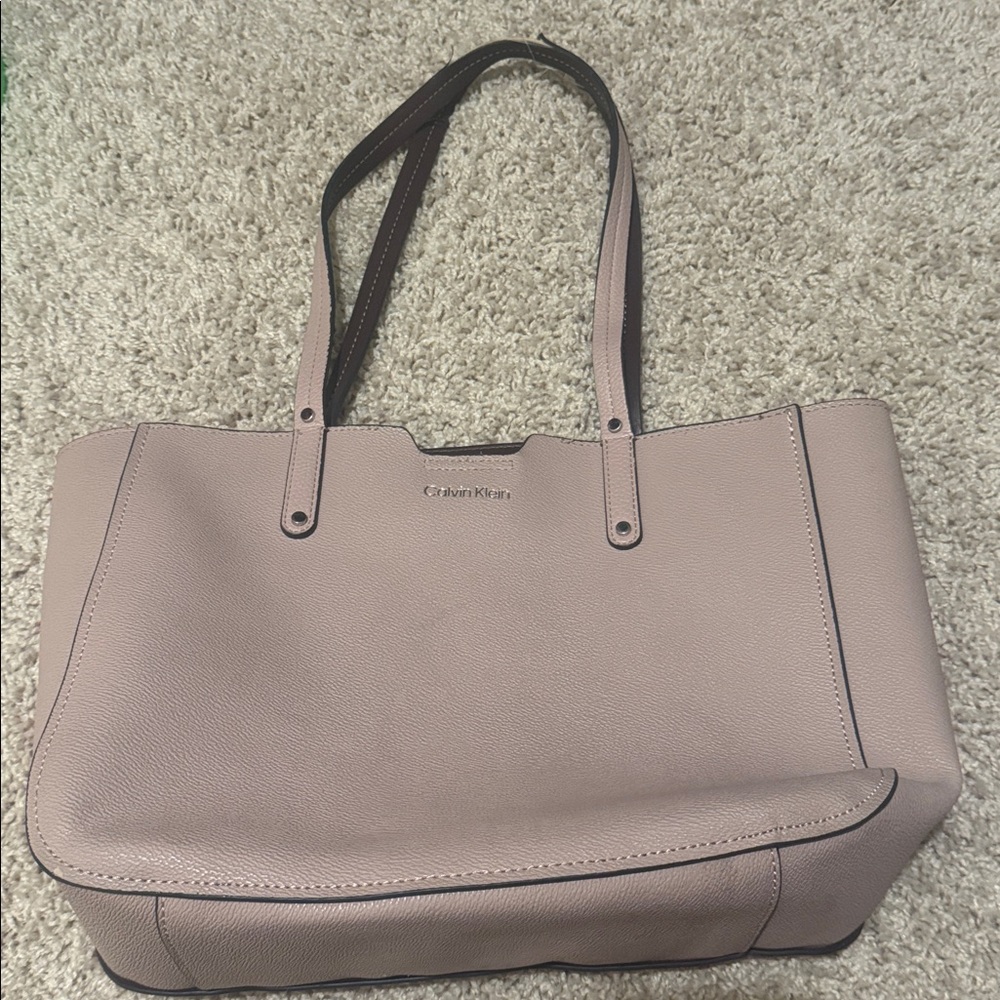 Calvin Klein Blush Pink Leather Tote